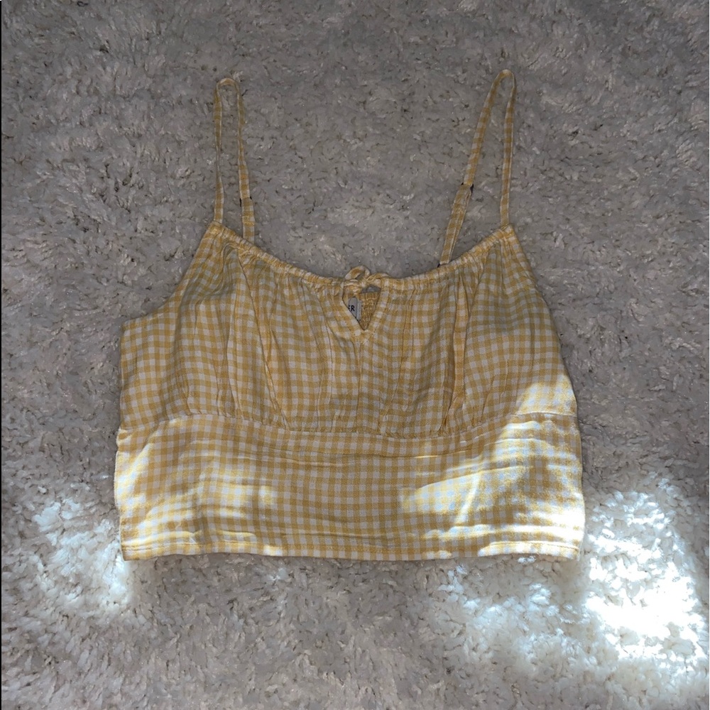 Yellow plaid Hollister tank